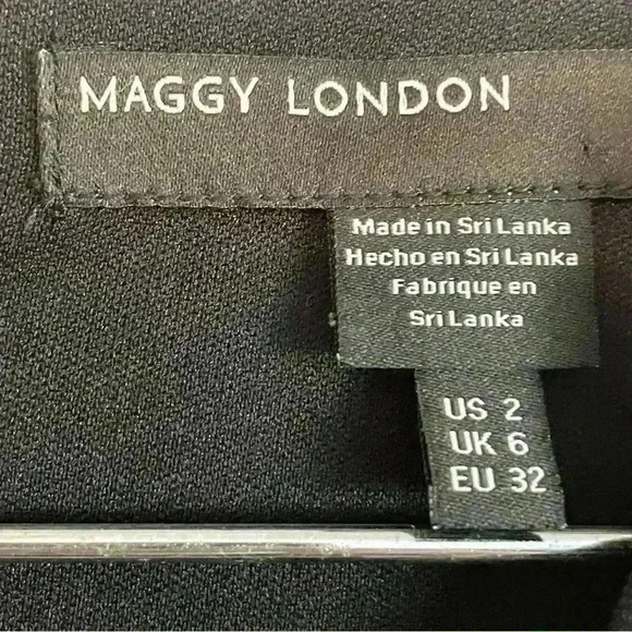 Maggie London Long Sleeve Fit And Flare Dress Size 2 Multicolor - Picture 5 of 9